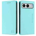 For OnePlus Nord 4 RC01 Dual-Folded Magnetic Suction RFID Leather Phone Case(Mint Green) - 2