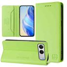 For OnePlus Nord 4 RC01 Dual-Folded Magnetic Suction RFID Leather Phone Case(Grass Green) - 1