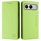 For OnePlus Nord 4 RC01 Dual-Folded Magnetic Suction RFID Leather Phone Case(Grass Green) - 2