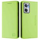 For OnePlus Nord CE 2 5G RC01 Dual-Folded Magnetic Suction RFID Leather Phone Case(Grass Green) - 2
