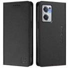 For OnePlus Nord CE 2 5G RC01 Dual-Folded Magnetic Suction RFID Leather Phone Case(Black) - 2