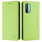 For OnePlus Nord CE 5G RC01 Dual-Folded Magnetic Suction RFID Leather Phone Case(Grass Green) - 2