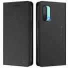 For OnePlus Nord CE 5G RC01 Dual-Folded Magnetic Suction RFID Leather Phone Case(Black) - 2