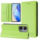 For OnePlus Nord CE3 RC01 Dual-Folded Magnetic Suction RFID Leather Phone Case(Grass Green) - 1