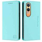 For OnePlus Nord CE4 Lite RC01 Dual-Folded Magnetic Suction RFID Leather Phone Case(Mint Green) - 2