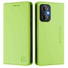 For OnePlus Nord N20 5G RC01 Dual-Folded Magnetic Suction RFID Leather Phone Case(Grass Green) - 2