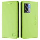 For OnePlus Nord N300 RC01 Dual-Folded Magnetic Suction RFID Leather Phone Case(Grass Green) - 2