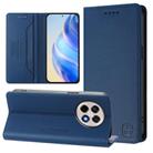 For OnePlus 13R / Ace 5 / Ace 5 Pro RC01 Dual-Folded Magnetic Suction RFID Leather Phone Case(Dark Blue) - 1