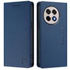 For OnePlus 13R / Ace 5 / Ace 5 Pro RC01 Dual-Folded Magnetic Suction RFID Leather Phone Case(Dark Blue) - 2