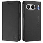 For OnePlus Nord 4 5G Global RC01 Dual-Folded Magnetic Suction RFID Leather Phone Case(Black) - 2