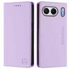 For OnePlus Nord 4 5G Global RC01 Dual-Folded Magnetic Suction RFID Leather Phone Case(Light Purple) - 2
