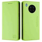 For Honor 50 Lite RC01 Dual-Folded Magnetic Suction RFID Leather Phone Case(Grass Green) - 2