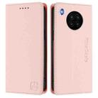 For Honor 50 Lite RC01 Dual-Folded Magnetic Suction RFID Leather Phone Case(Pink) - 2