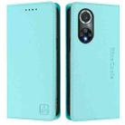 For Honor 50 Pro RC01 Dual-Folded Magnetic Suction RFID Leather Phone Case(Mint Green) - 2