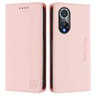 For Honor 50 Pro RC01 Dual-Folded Magnetic Suction RFID Leather Phone Case(Pink) - 2