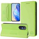 For Honor 50 SE / Huawei nova 9 SE RC01 Dual-Folded Magnetic Suction RFID Leather Phone Case(Grass Green) - 1