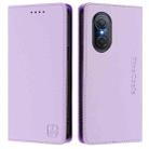 For Honor 50 SE / Huawei nova 9 SE RC01 Dual-Folded Magnetic Suction RFID Leather Phone Case(Light Purple) - 2