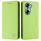 For Honor 60 RC01 Dual-Folded Magnetic Suction RFID Leather Phone Case(Grass Green) - 2