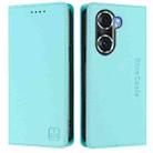 For Honor 60 Pro RC01 Dual-Folded Magnetic Suction RFID Leather Phone Case(Mint Green) - 2