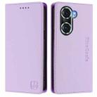 For Honor 60 Pro RC01 Dual-Folded Magnetic Suction RFID Leather Phone Case(Light Purple) - 2