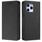 For Honor 60 SE RC01 Dual-Folded Magnetic Suction RFID Leather Phone Case(Black) - 2