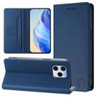 For Honor 60 SE RC01 Dual-Folded Magnetic Suction RFID Leather Phone Case(Dark Blue) - 1