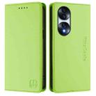 For Honor 70 Pro RC01 Dual-Folded Magnetic Suction RFID Leather Phone Case(Grass Green) - 2