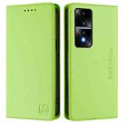 For Honor 80 GT RC01 Dual-Folded Magnetic Suction RFID Leather Phone Case(Grass Green) - 2