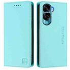 For Honor 90 Lite / Honor X50i RC01 Dual-Folded Magnetic Suction RFID Leather Phone Case(Mint Green) - 2