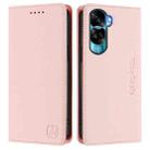 For Honor 90 Lite / Honor X50i RC01 Dual-Folded Magnetic Suction RFID Leather Phone Case(Pink) - 2