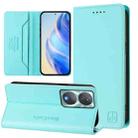 For Honor 90 Smart / X7b 5G / 4G Global RC01 Dual-Folded Magnetic Suction RFID Leather Phone Case(Mint Green) - 1