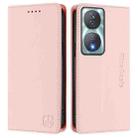 For Honor 90 Smart / X7b 5G / 4G Global RC01 Dual-Folded Magnetic Suction RFID Leather Phone Case(Pink) - 2