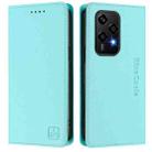 For Honor 200 Lite Global RC01 Dual-Folded Magnetic Suction RFID Leather Phone Case(Mint Green) - 2