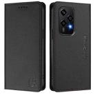For Honor 200 Lite Global RC01 Dual-Folded Magnetic Suction RFID Leather Phone Case(Black) - 2