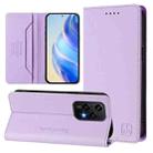 For Honor 200 Lite Global RC01 Dual-Folded Magnetic Suction RFID Leather Phone Case(Light Purple) - 1