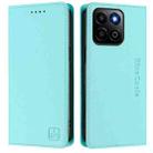 For Honor 200 Smart Global / X7c 4G RC01 Dual-Folded Magnetic Suction RFID Leather Phone Case(Mint Green) - 2