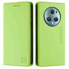 For Honor Magic5 Pro RC01 Dual-Folded Magnetic Suction RFID Leather Phone Case(Grass Green) - 2