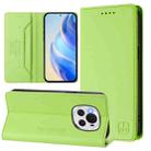 For Honor Magic6 Global RC01 Dual-Folded Magnetic Suction RFID Leather Phone Case(Grass Green) - 1