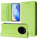 For Honor Magic7 Pro RC01 Dual-Folded Magnetic Suction RFID Leather Phone Case(Grass Green) - 1