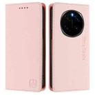 For Honor Magic7 Pro RC01 Dual-Folded Magnetic Suction RFID Leather Phone Case(Pink) - 2