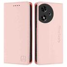 For Honor Play 50 RC01 Dual-Folded Magnetic Suction RFID Leather Phone Case(Pink) - 2