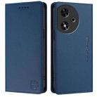 For Honor Play 50 RC01 Dual-Folded Magnetic Suction RFID Leather Phone Case(Dark Blue) - 2