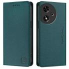 For Honor Play 50 RC01 Dual-Folded Magnetic Suction RFID Leather Phone Case(Dark Green) - 2