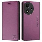 For Honor Play 50 RC01 Dual-Folded Magnetic Suction RFID Leather Phone Case(Violet) - 2