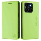 For Honor X6a RC01 Dual-Folded Magnetic Suction RFID Leather Phone Case(Grass Green) - 2