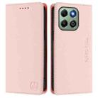 For Honor X6b RC01 Dual-Folded Magnetic Suction RFID Leather Phone Case(Pink) - 2