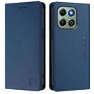 For Honor X6b RC01 Dual-Folded Magnetic Suction RFID Leather Phone Case(Dark Blue) - 2