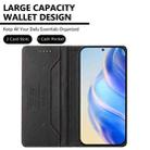 For Honor X7a / Honor Play7T RC01 Dual-Folded Magnetic Suction RFID Leather Phone Case(Black) - 3