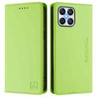 For Honor X8 4G / X30i / Play6T Pro RC01 Dual-Folded Magnetic Suction RFID Leather Phone Case(Grass Green) - 2