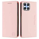 For Honor X8 4G / X30i / Play6T Pro RC01 Dual-Folded Magnetic Suction RFID Leather Phone Case(Pink) - 2